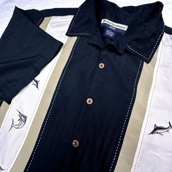 World Wide Sportsman Angler Men's short sleeve shirt size large‎ - Picture 1 of 7
